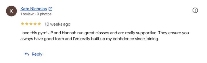Unity Fitness member review 5